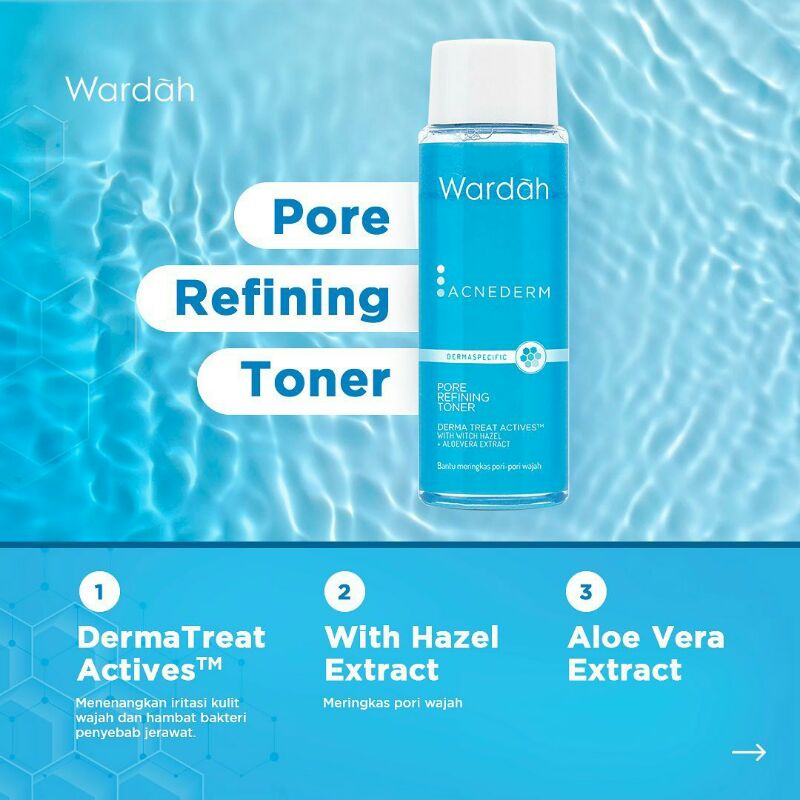 Wardah acnederm toner untuk kulit berjerawat 100ml