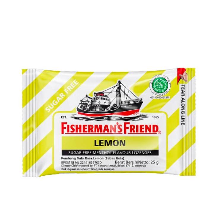 

(Y-OTR> (✉> Fisherman's Friend Permen Bebas Gula Rasa Lemon 25 gr /premium>