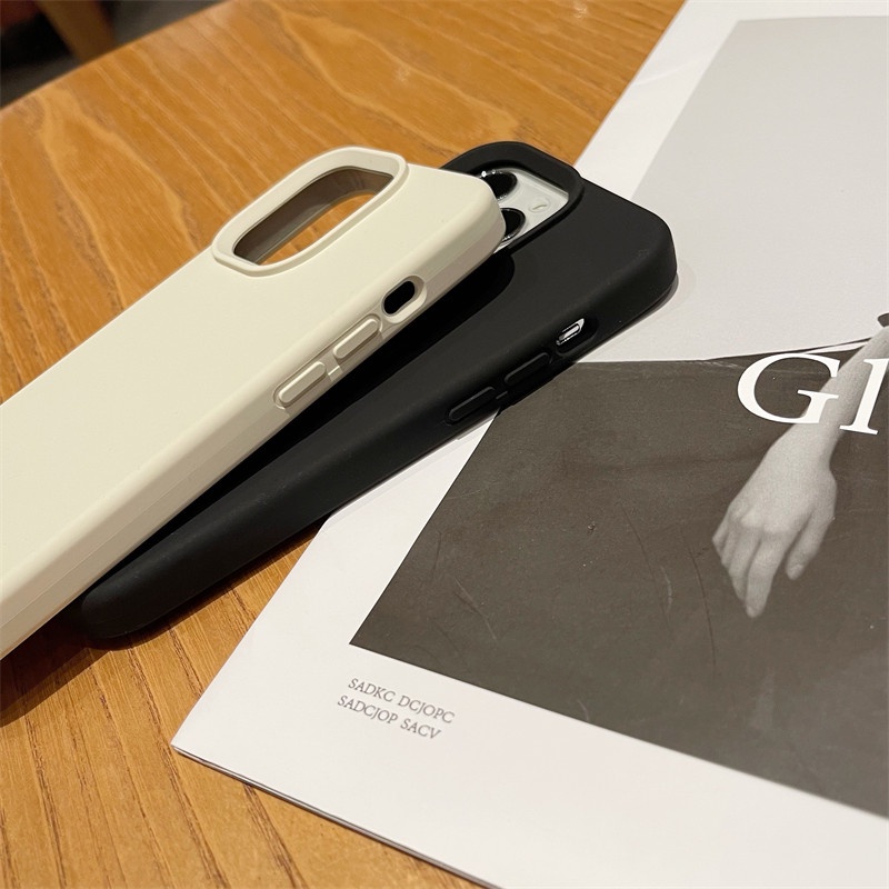 Soft Case Silikon Warna Putih Untuk iPhone 11 12 13 14 Pro Max X XR XS Max 6 6S 7 8 Plus