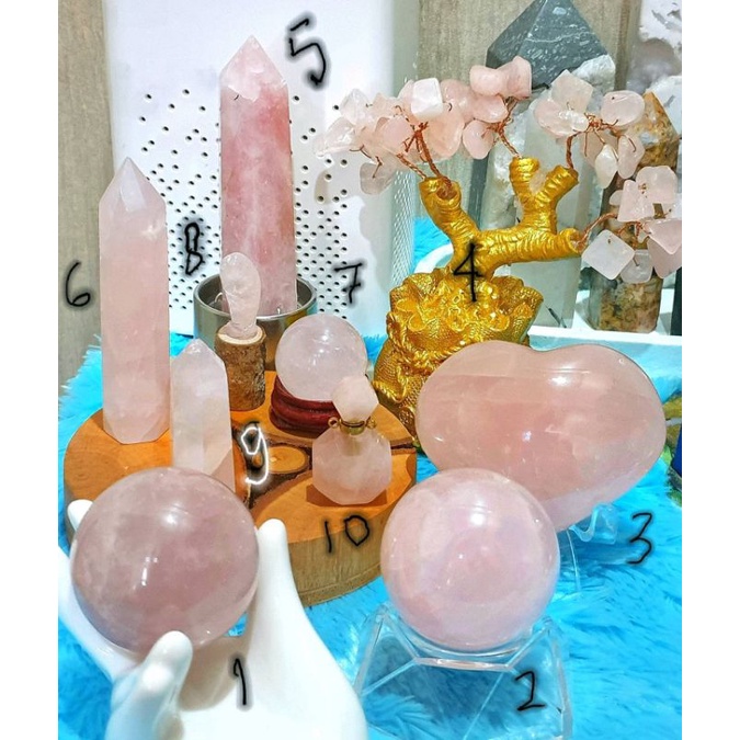 Natural crystal rose quartz