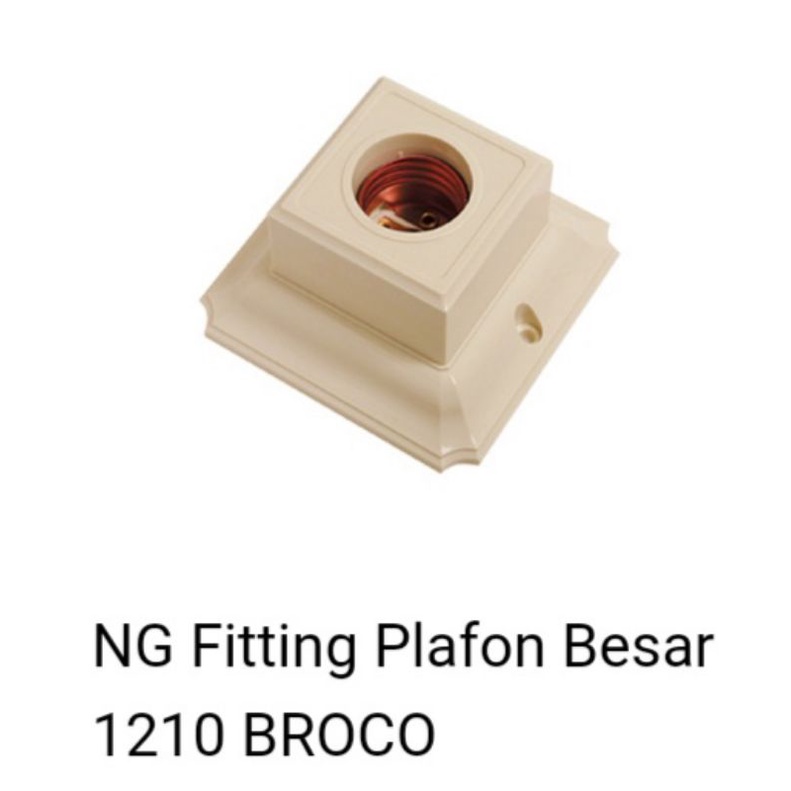 Fitting plafon broco 1210 / Fiting lampu plafon segi broco