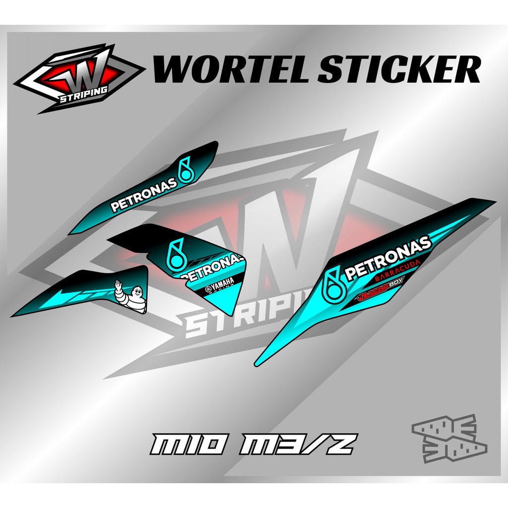 Striping Mio M3-Stiker Lis Decal Hologram Motor Mio M3/Mio Z Petronas