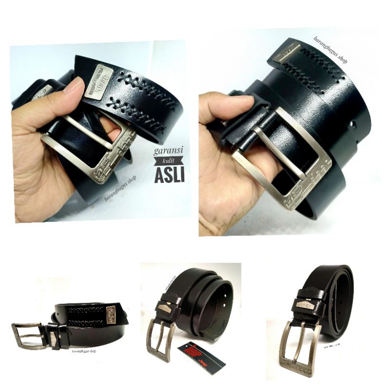 Ikat pinggang sabuk belt gesper Kulit Pria Branded import JEEP (kode 245)