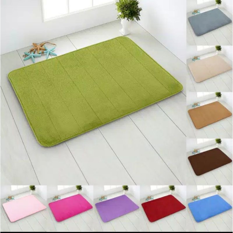 Keset anti slip bahan memory foam lembut warna bagus ukuran 40cm x 60cm