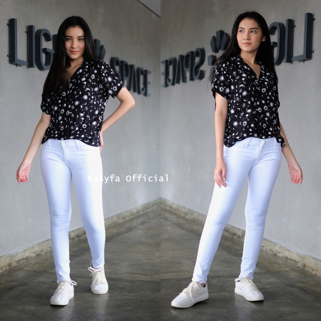 Celana Jeans Putih Wanita