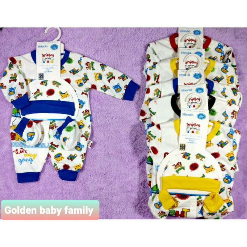 JUMPER SET PANJANGI PUTIH 3 PANK / JUMPER + TOPI + SARUNG KAKI