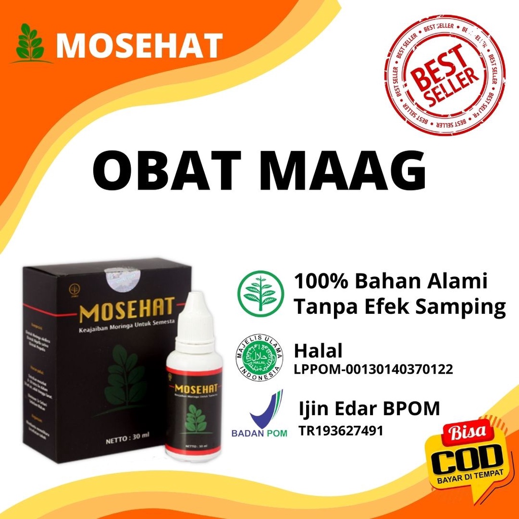 OBAT MAAG Kronis Ampuh Mosehat Herbal Original BPOM
