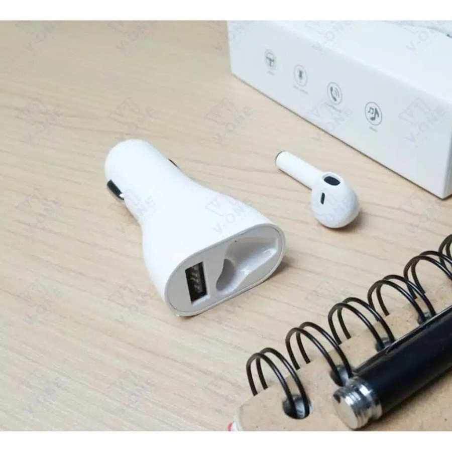 Car Charger &amp; Earphone Bluetooth Wireless 2in1 Vehicle ( BINTANG ACC )