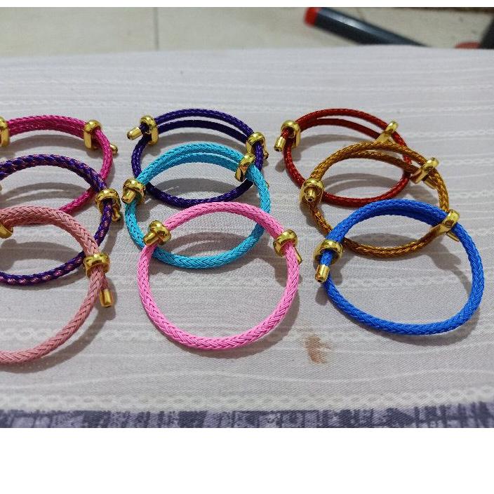 ► (free stoper) Gelang ongsrot anak / gelang kawat serut anak/ gelang waterproof/ gelang serut anak 