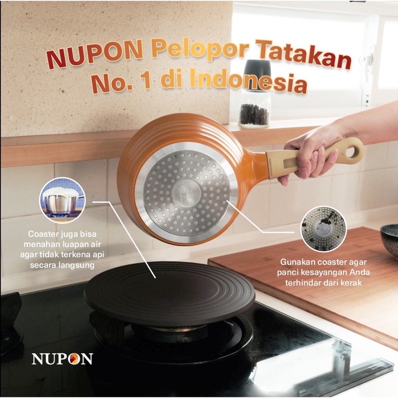 Plat Diffuser Nupon -Tatakan Panci Nupon -ALPOT- Alas Panci- DEFROST TRAY coating PFOA FREE FOOD GRADE- Untuk Kompor Gas