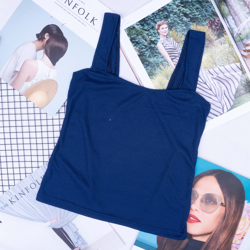 Korean Knit Tank Top | TANK TOP TALI RIB |SALE MURAH 1 KG MUAT 12PC-NAVY
