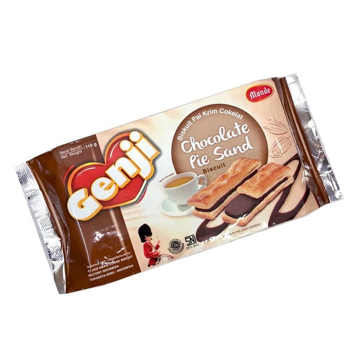 

Monde Genji Pie Chocolate 110gr - Biskuit Pai Krim Cokelat