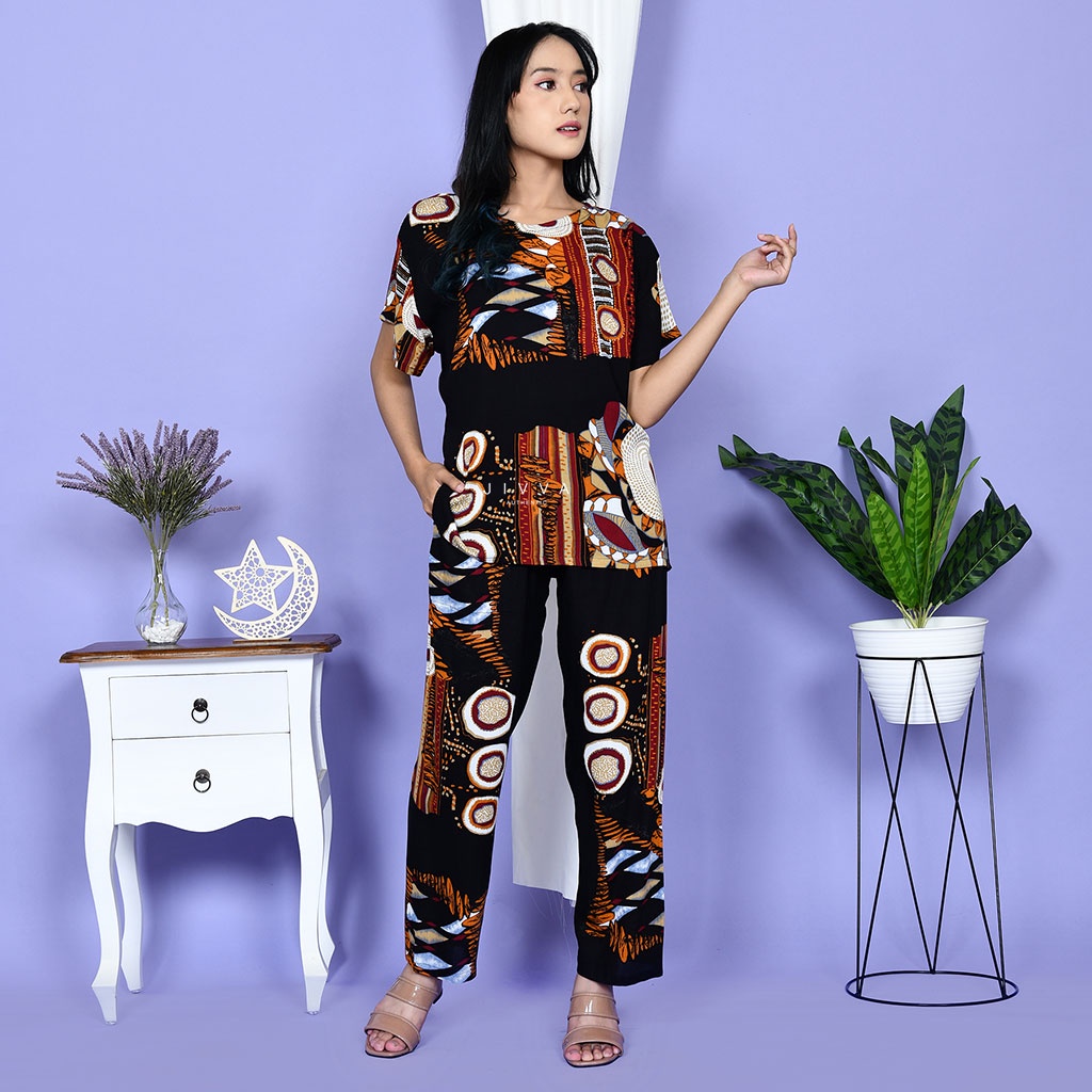 Setelan wanita | Piyama Wanita | One Set Jumbo LD 108 dan 120-setelan-26