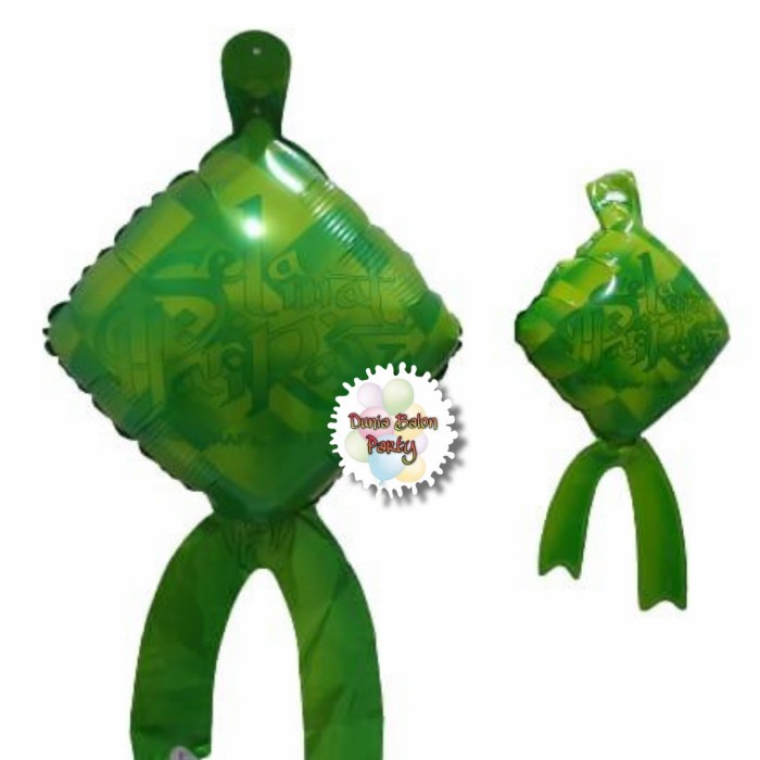 Balon Foil Ketupat Idul Fitri / Balon Bentuk Ketupat Lebaran ( 20cm )