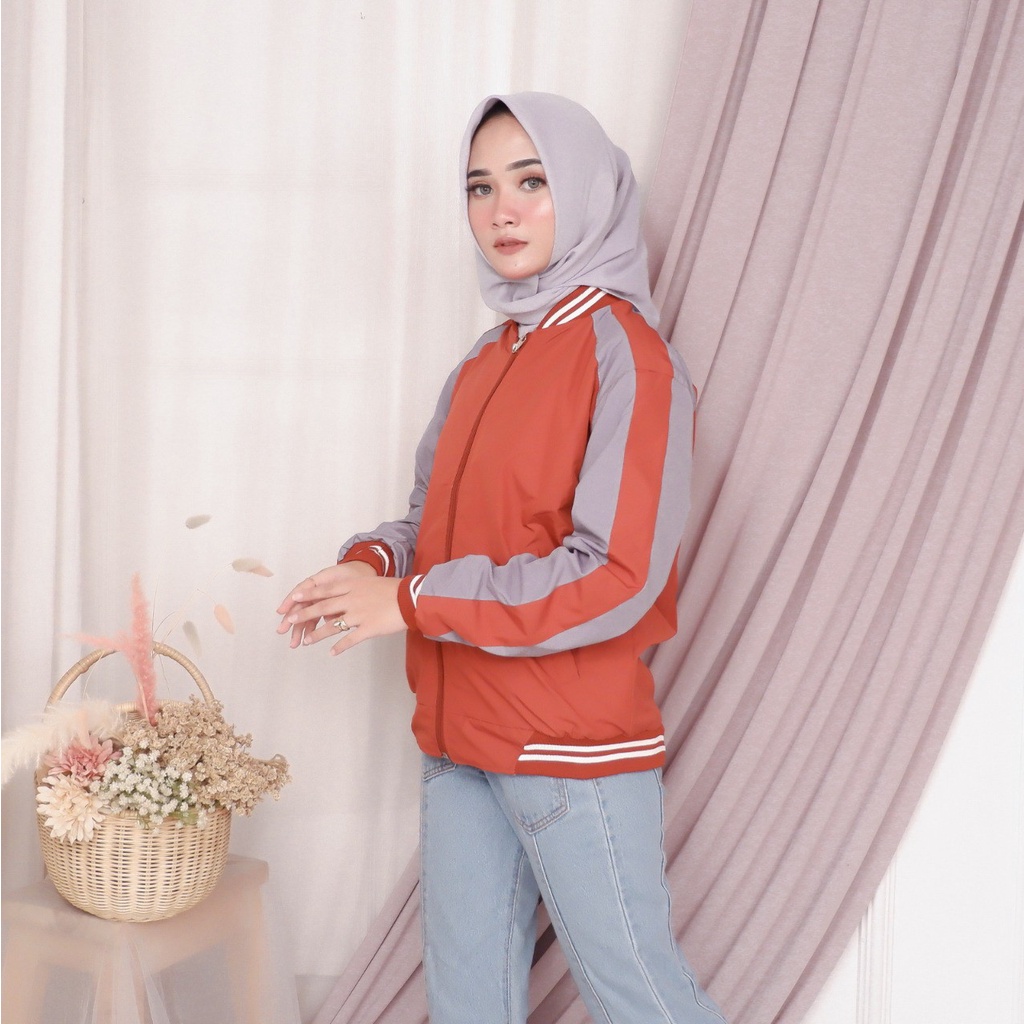Jaket Boomber Bolak-Balik / Jaket Parasut Premium Orange SKJ ORANGE