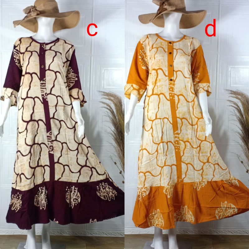 Sekdress Serlina Batik Mahoni