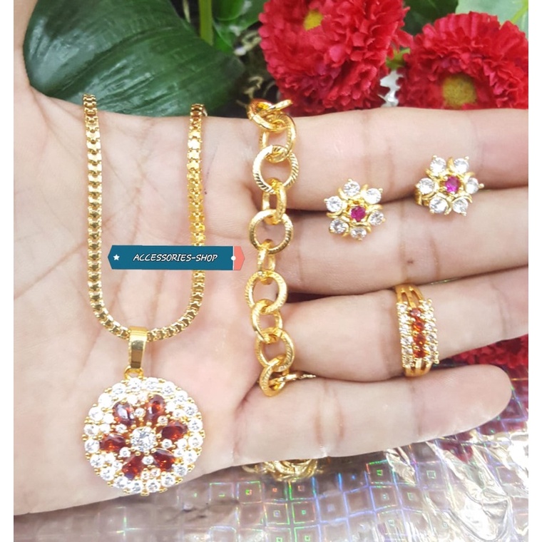 xuping set perhiasan dewasa lapis emas 24k