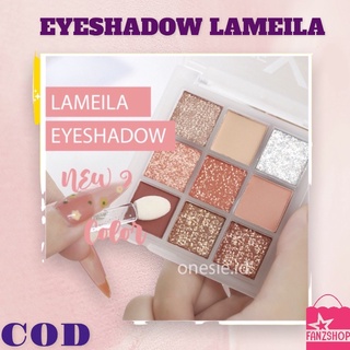 Image of EYESHADOW LAMEILA NEW Eyeshadow Palette 9 Warna Pigmen Glitter *FANZSHOP*
