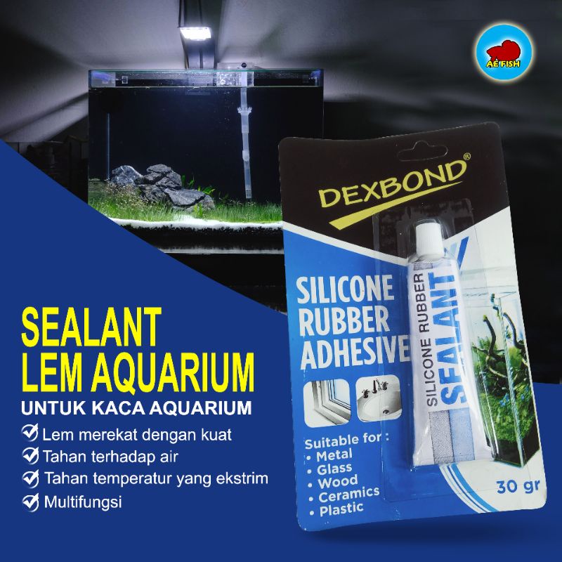 Lem kaca aquarium ikan hias lem akuarium kaca