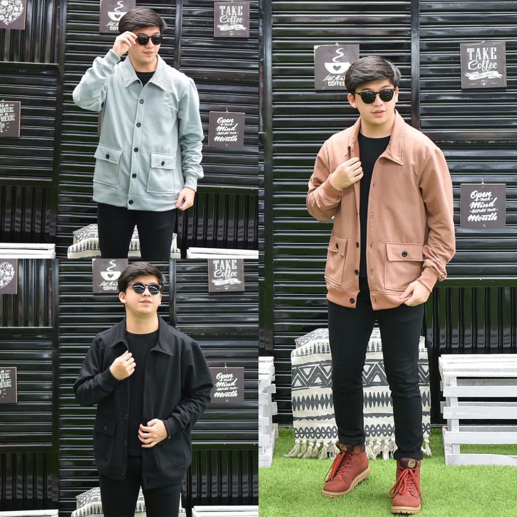 RAIHAN OUTER JACKET PRIA BAHAN FLEECE