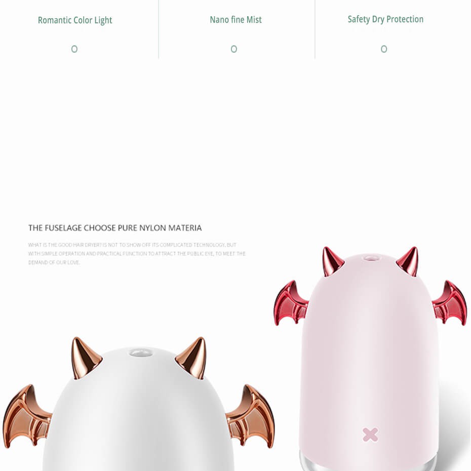 Ultrasonic Air Humidifier Little Devil Usb Aroma Essential Oil 230ml