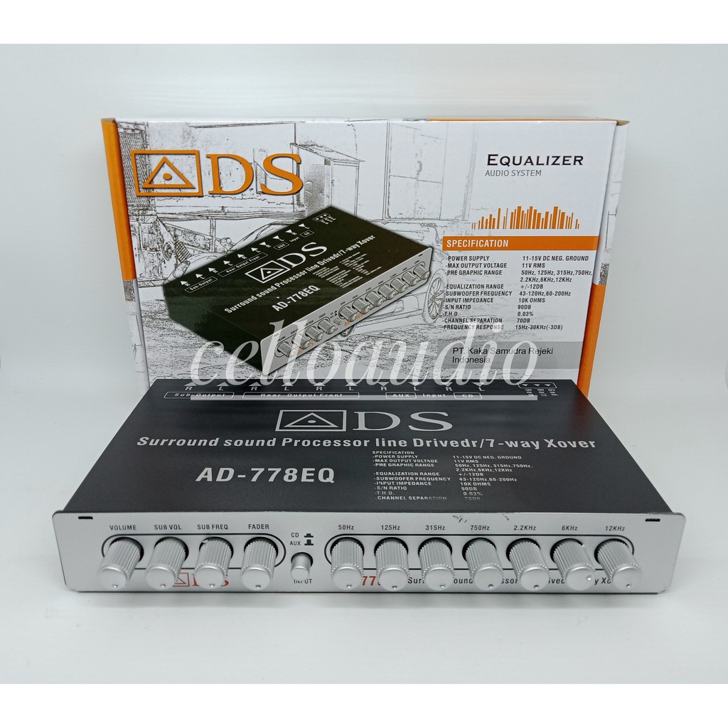 Pre Amp ADS AD-778EQ Equalizer Mobil ADS AD 778EQ
