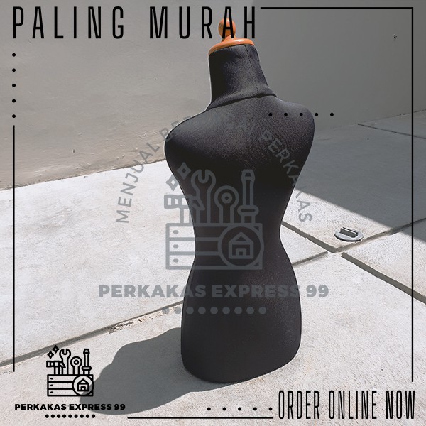 Manekin Wanita / Patung DressMaker BUSA Berbahan TEBAL Anti Peyot HITAM