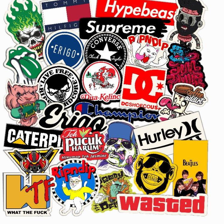 

Fast Respon 28 Pcs Stiker Tempelan Helm - Case Hp Logo Clothing Brand Hypebeast Aesthetic Waterproof