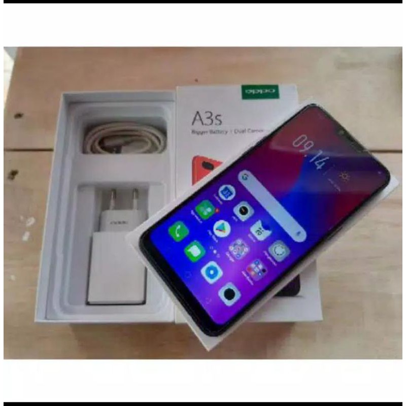 Handphone HP Oppo A3s fullset secondSeken bekas murah