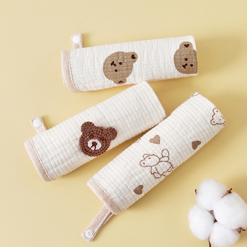 PCB006 - baby bib/sapu tangan/washcloth 2 fungsi bear ( dpt 3pcs )