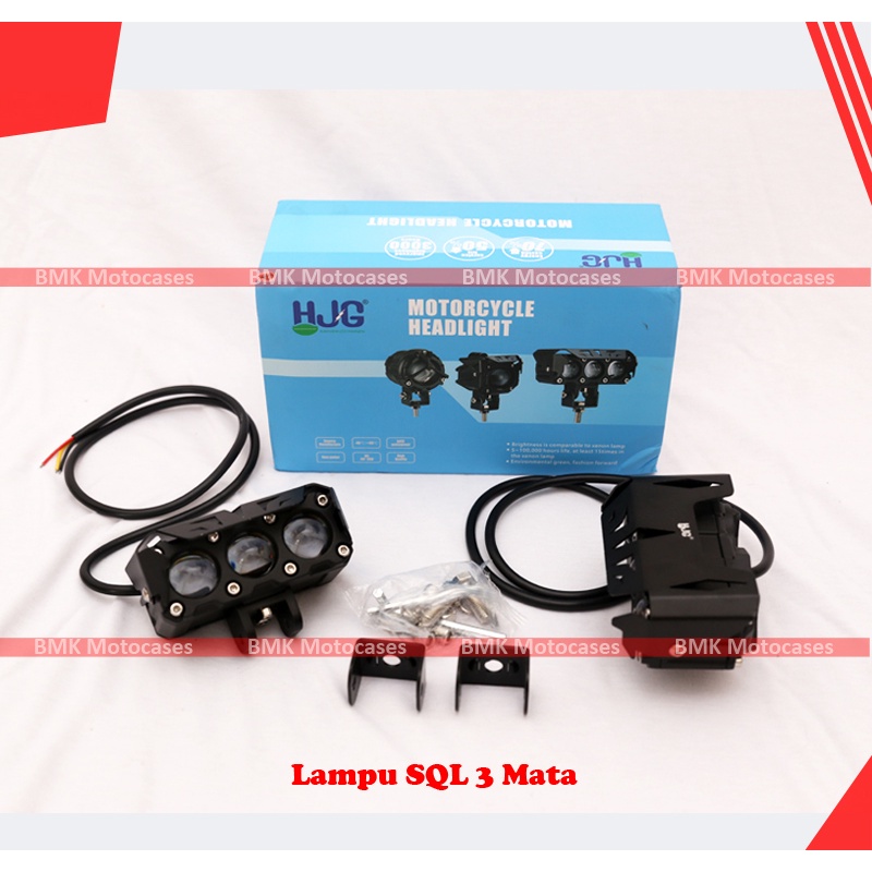 Lampu tembak Laser Foglamp SQL 3 Mata Superbright Hi Loo 60 Watt Lampu Tembak SQL 3 Mata