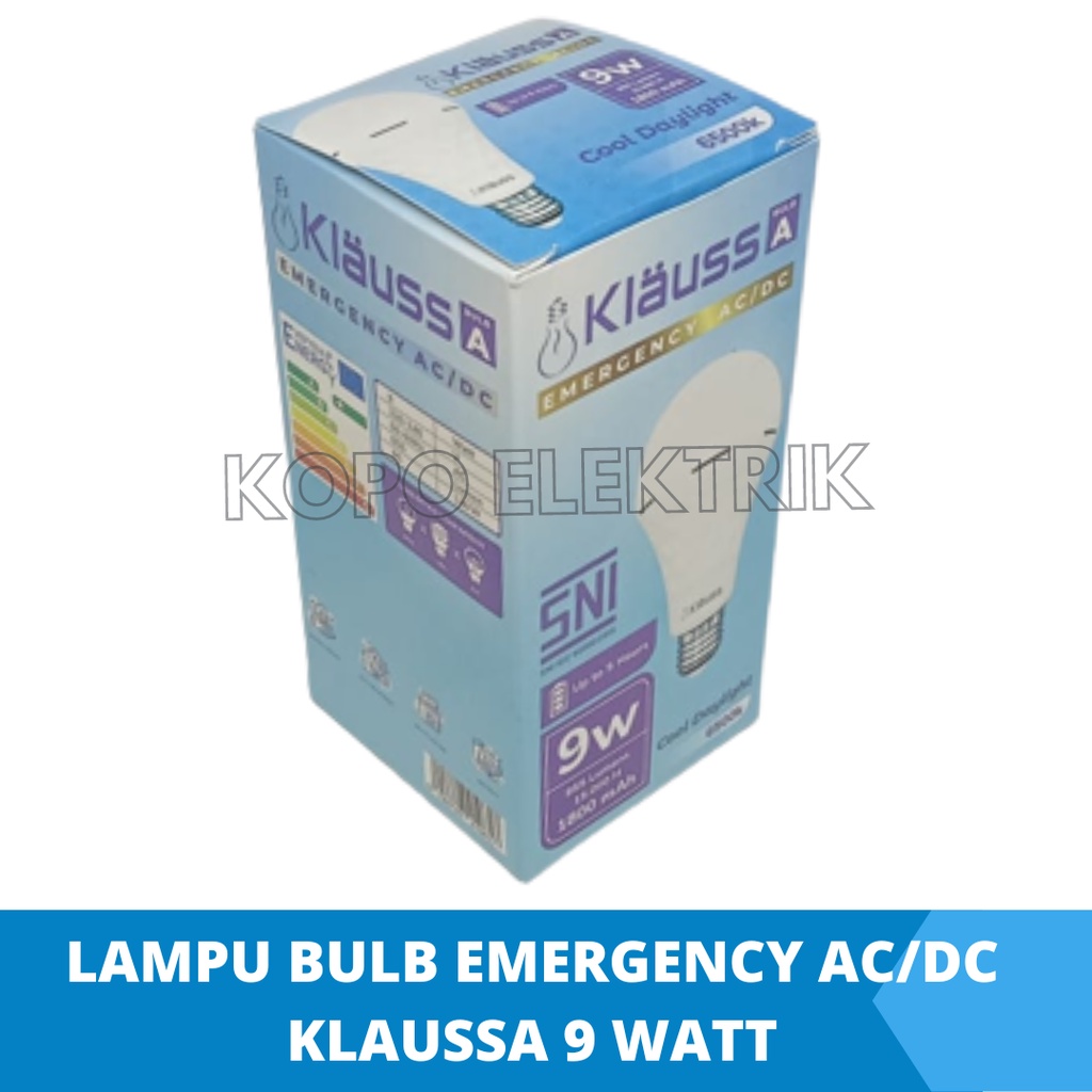 Lampu Bulb Emergency AC/DC 9 Watt Putih