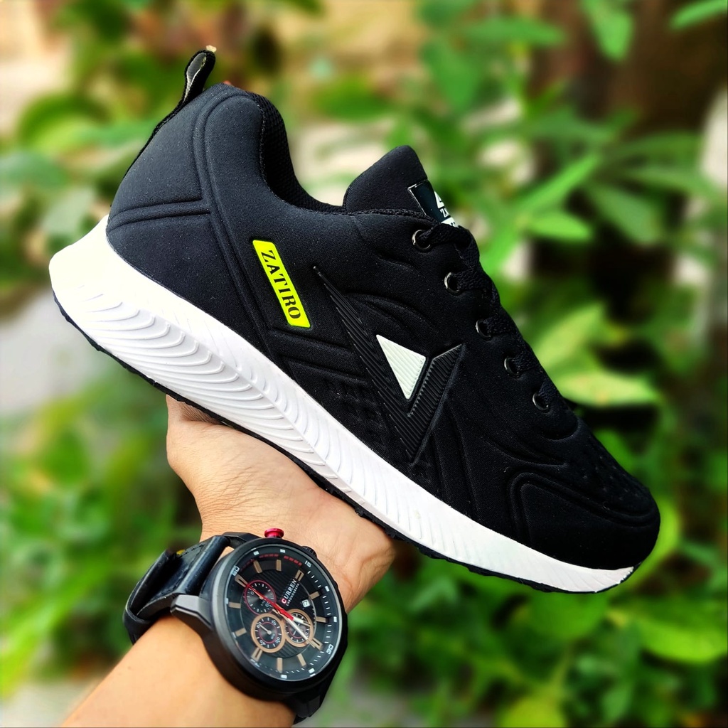 Sepatu Sneaker Style Fashion Pria Running Cowok Santai Sport Jalan Gaul Gaya Kuliah Hangout Brand Lokal Terbaru Zatiro Casual Murah