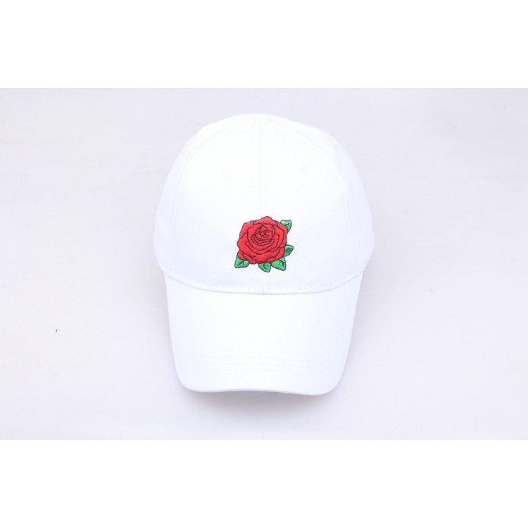 TBRO topi bunga mawar rose bordir baseball cap korea jepang kpop idol import