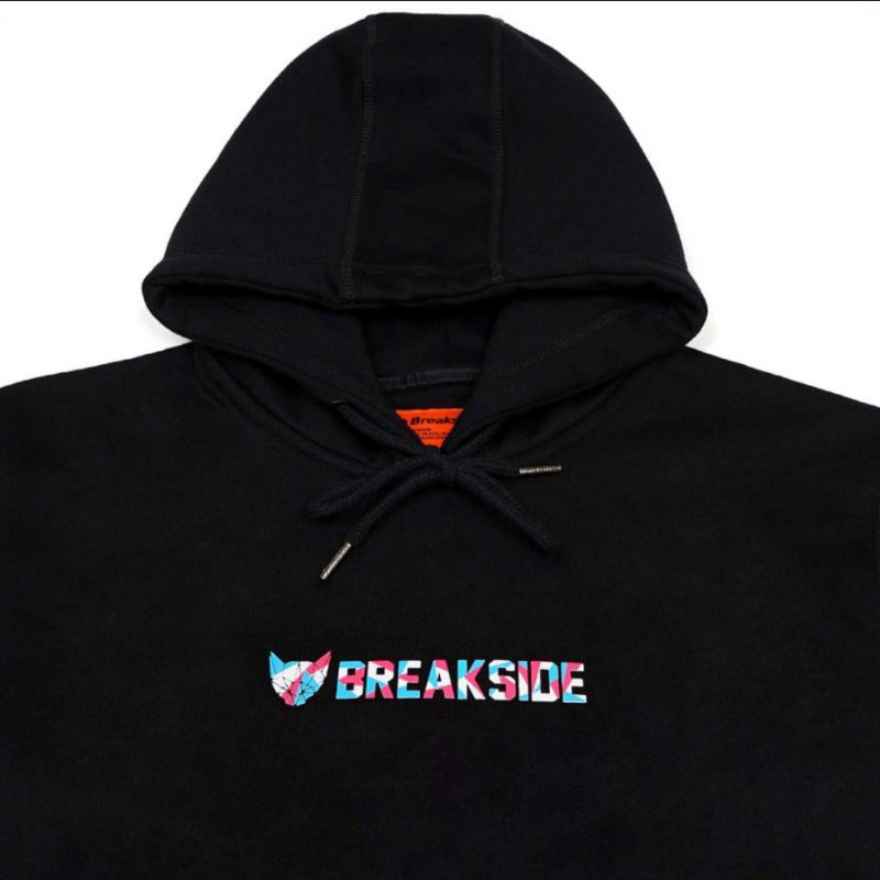 Breakside Hoodie Pullover Abstrak - Black