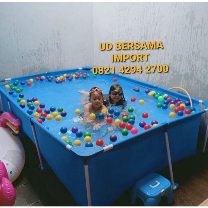 kolam renang frame square bestway rectanguler swimming pool