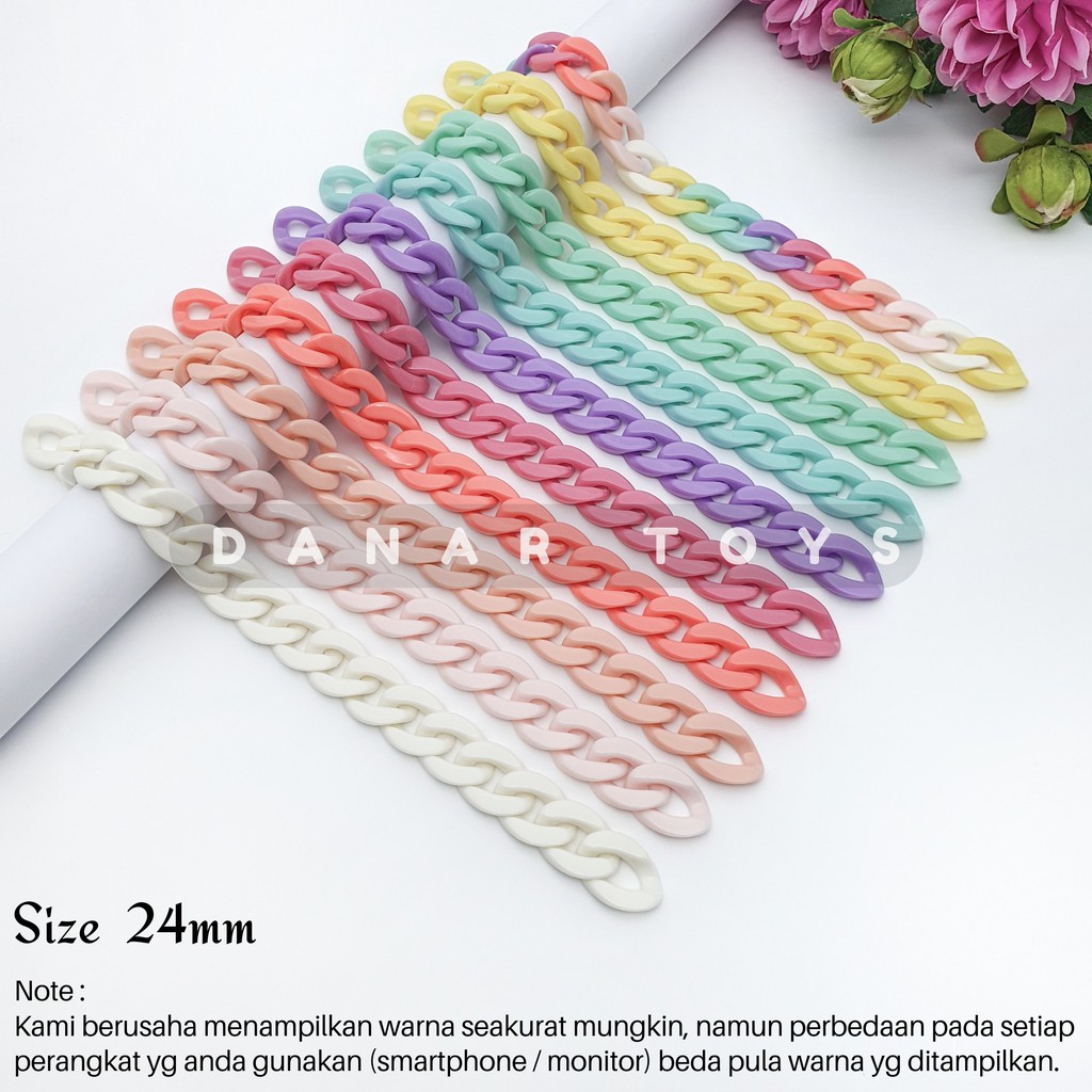 Bahan Konektor Masker / Strap Masker / Mote Rantai Gepeng DIY