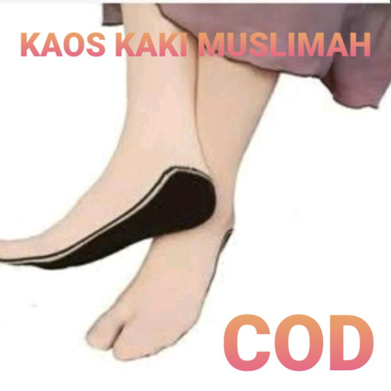 KAOS KAKI MUSLIMAH KAOS KAKI JEMPOL TELAPAK HITAM