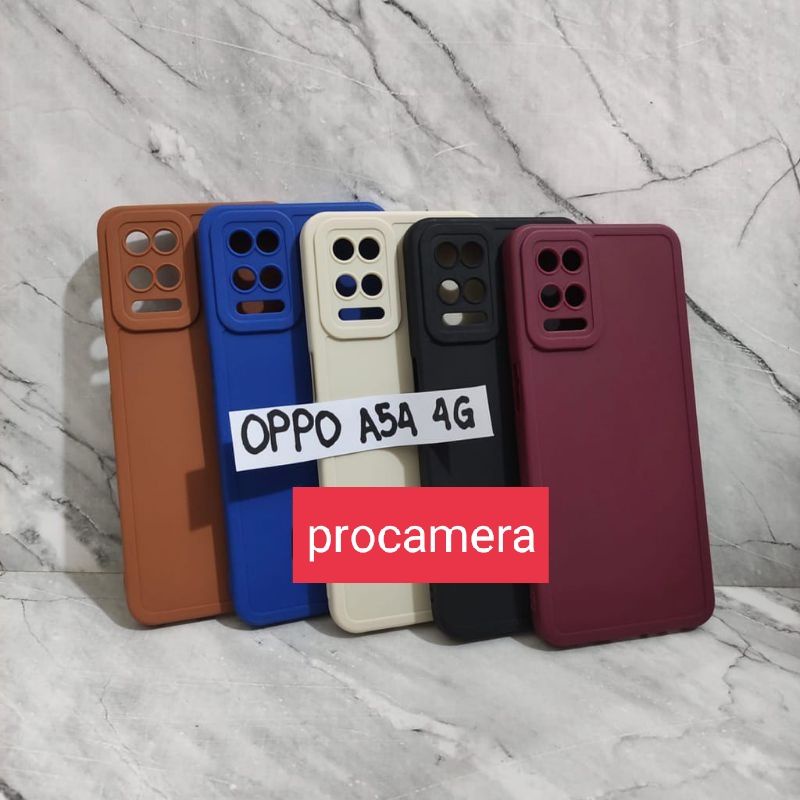 Soft case/slikon/kondom terbaru macaron pro camera/kamera type Hp Oppo A54 4G