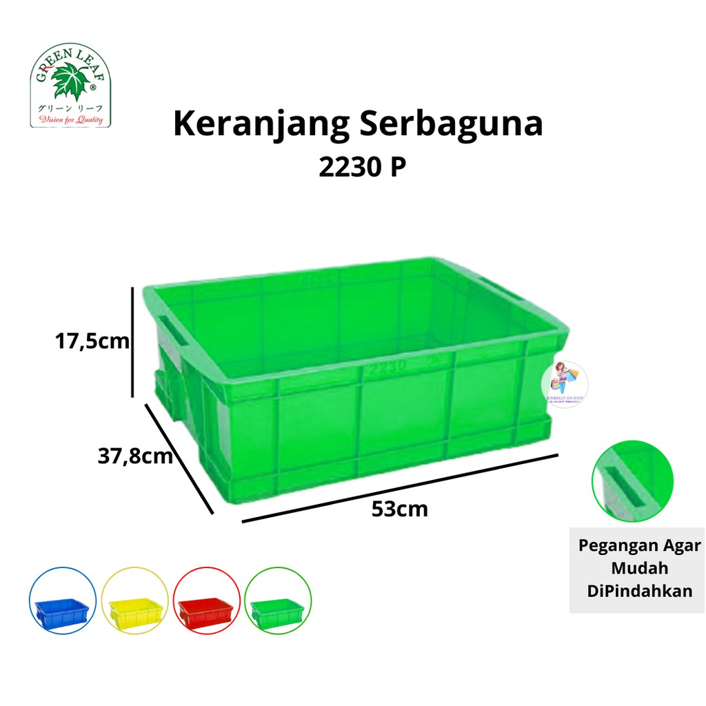 Keranjang Container Industri 2230 P Green Leaf