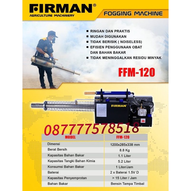 Jual Mesin Fogging Nyamuk Firman Ffm Alat Semprot Nyamuk Firman Ffm