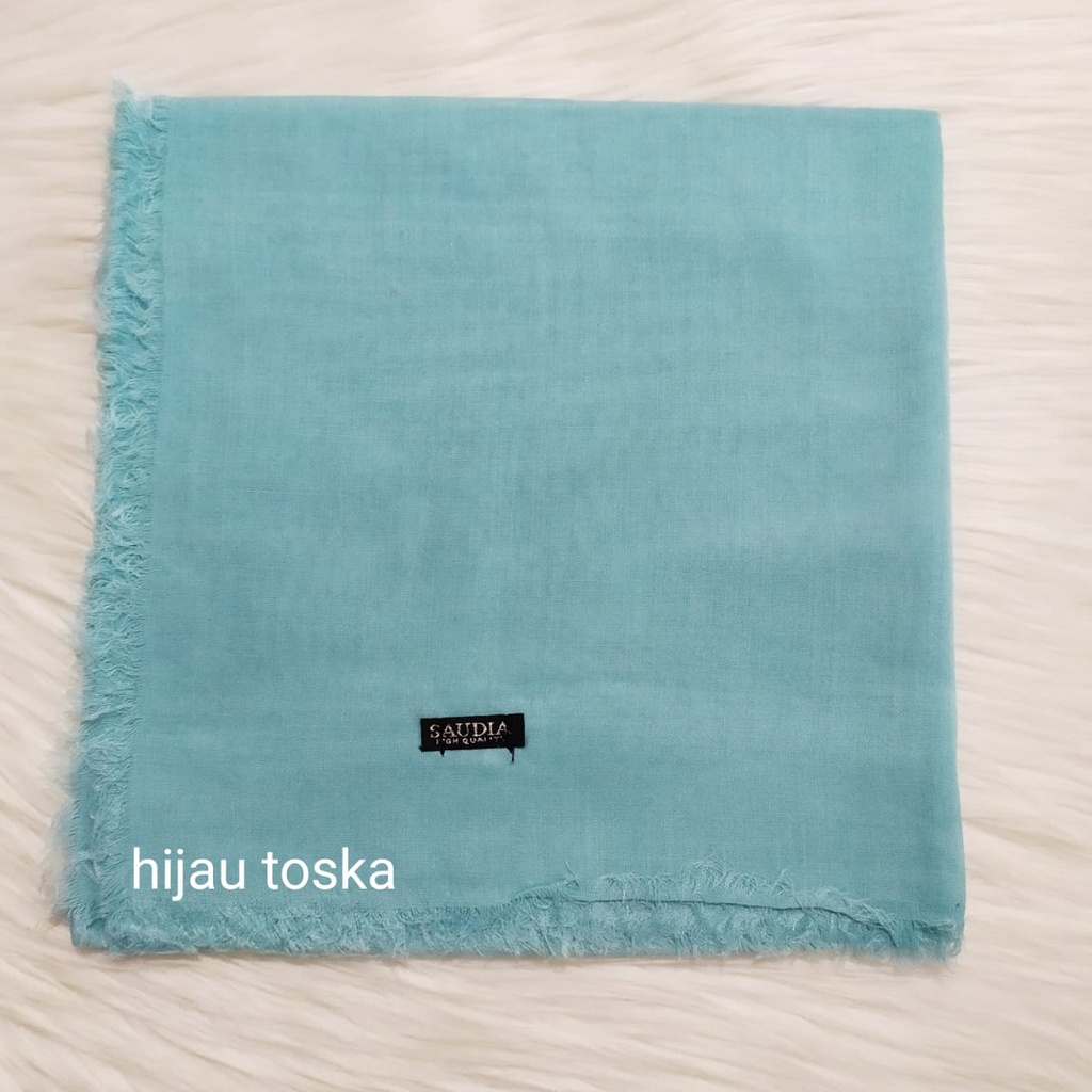 TERMURAH SAUDIA / Segiempat ORIGINAL SAUDI/ JILBAB RAWIS /JILBAB KATUN/jilbab murah-Hijau Toska