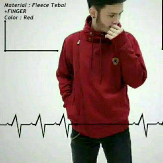 COD jaket finger harakiri merah marun premium