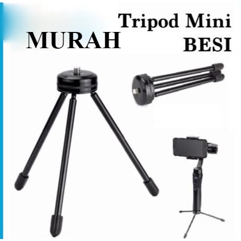 TRIPOD/Tripod Mini Besi Stabil &amp; Kuat For DSLR Camera Hp Ring Light portable kokoh kamera yunteng attanta/TRIPOD MINI