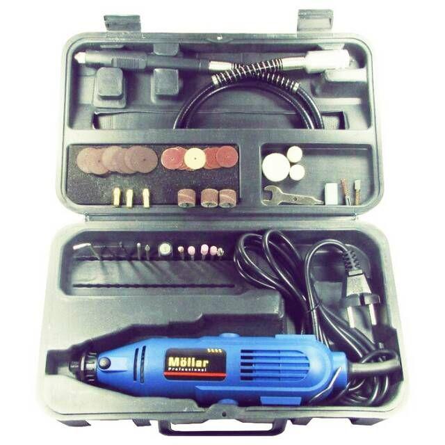 Paket Glue Gun 20 Watt Mollar - Biru & 9 Pcs Refill Stick Lem Tembak