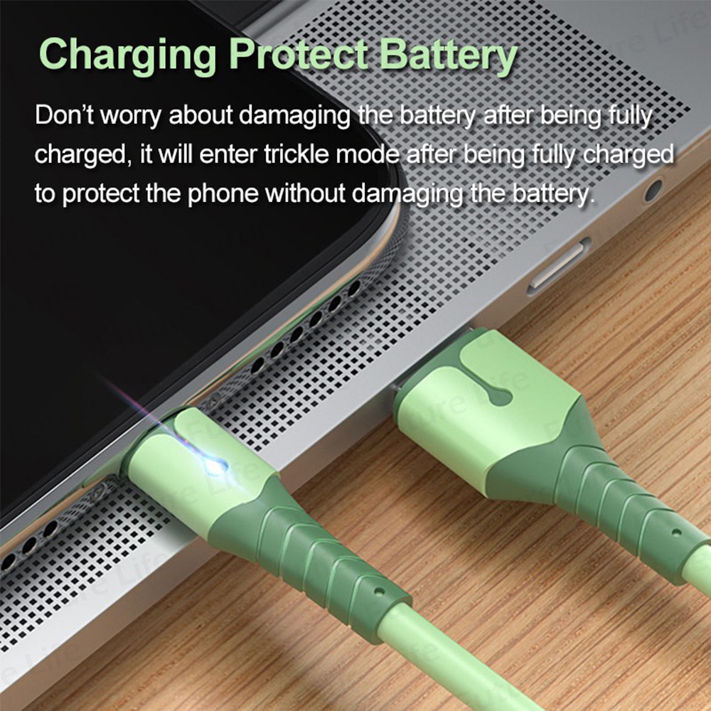 Kabel Data / Charger 5A Fast Charging Bahan Silikon Lembut Panjang 0.25m / 1m / 2m Untuk Apple / Android