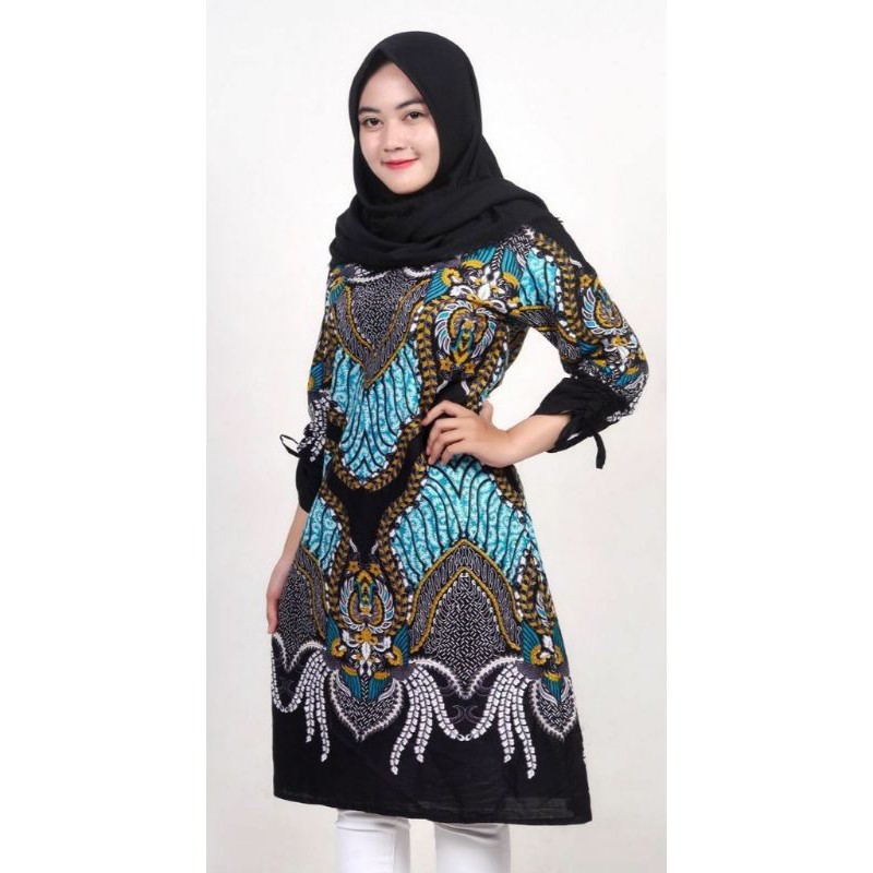 Batik Couple Keluarga sania ruffle ori ndoro jowi dnt motif maduijo-Tunik