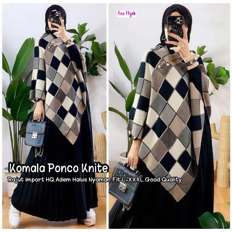 komala ponco knite by ana hijab