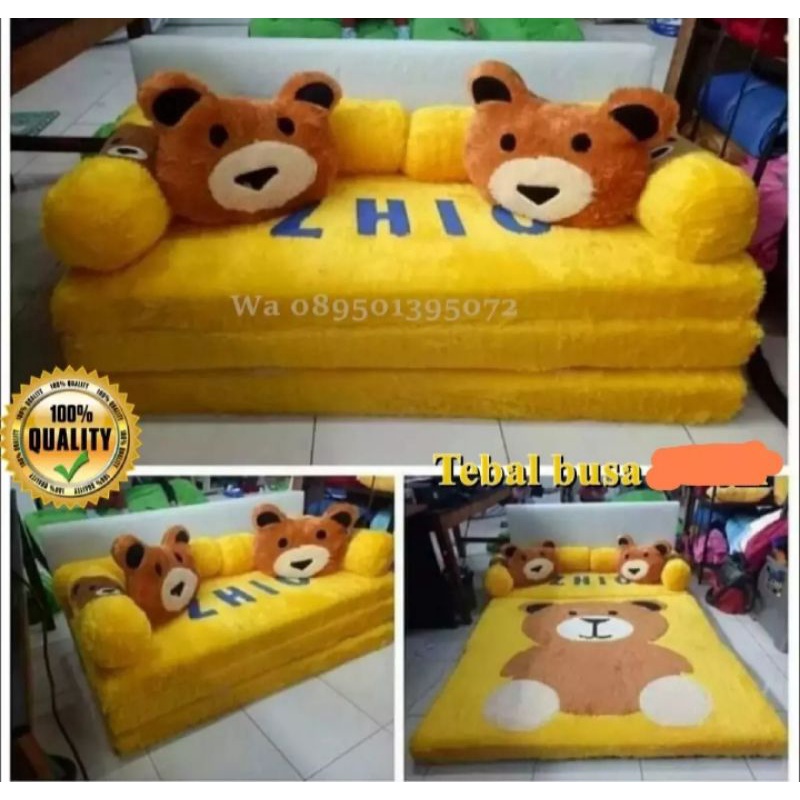 KASUR LIPAT BUSA INOAC/SOFABED KARAKTER BULU RASFUR HALUS TEBAL 10CM