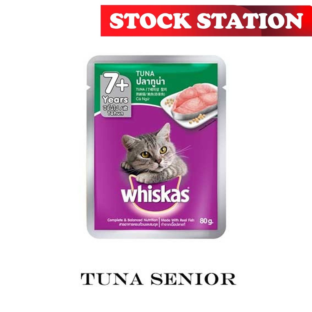 Whiskas Pouch Tuna Senior 80gr